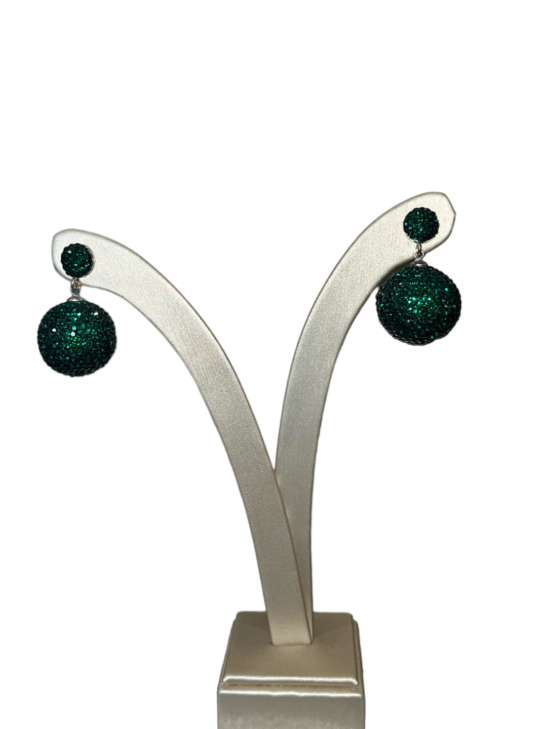 Orecchini Baby Ball Verde Argento