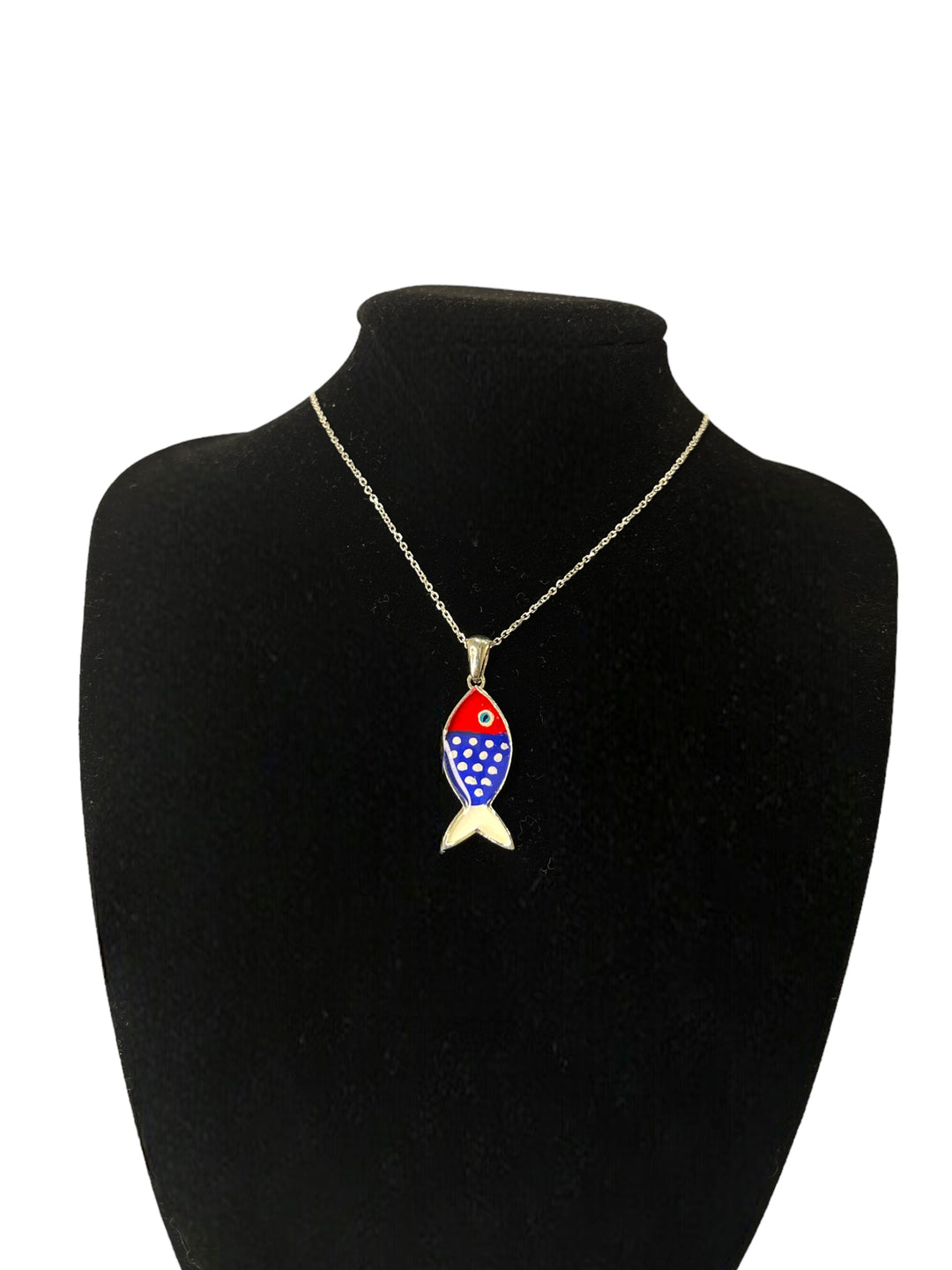 Collana Pesce America Argento