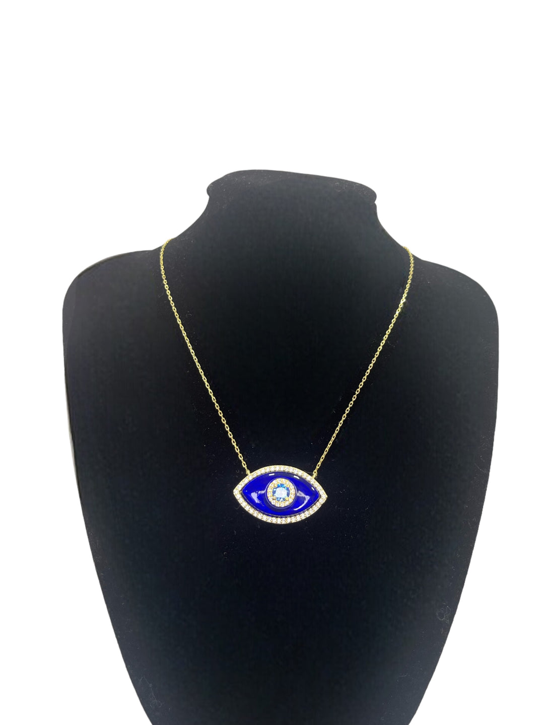 Collana Occhio Greco Argento Blue