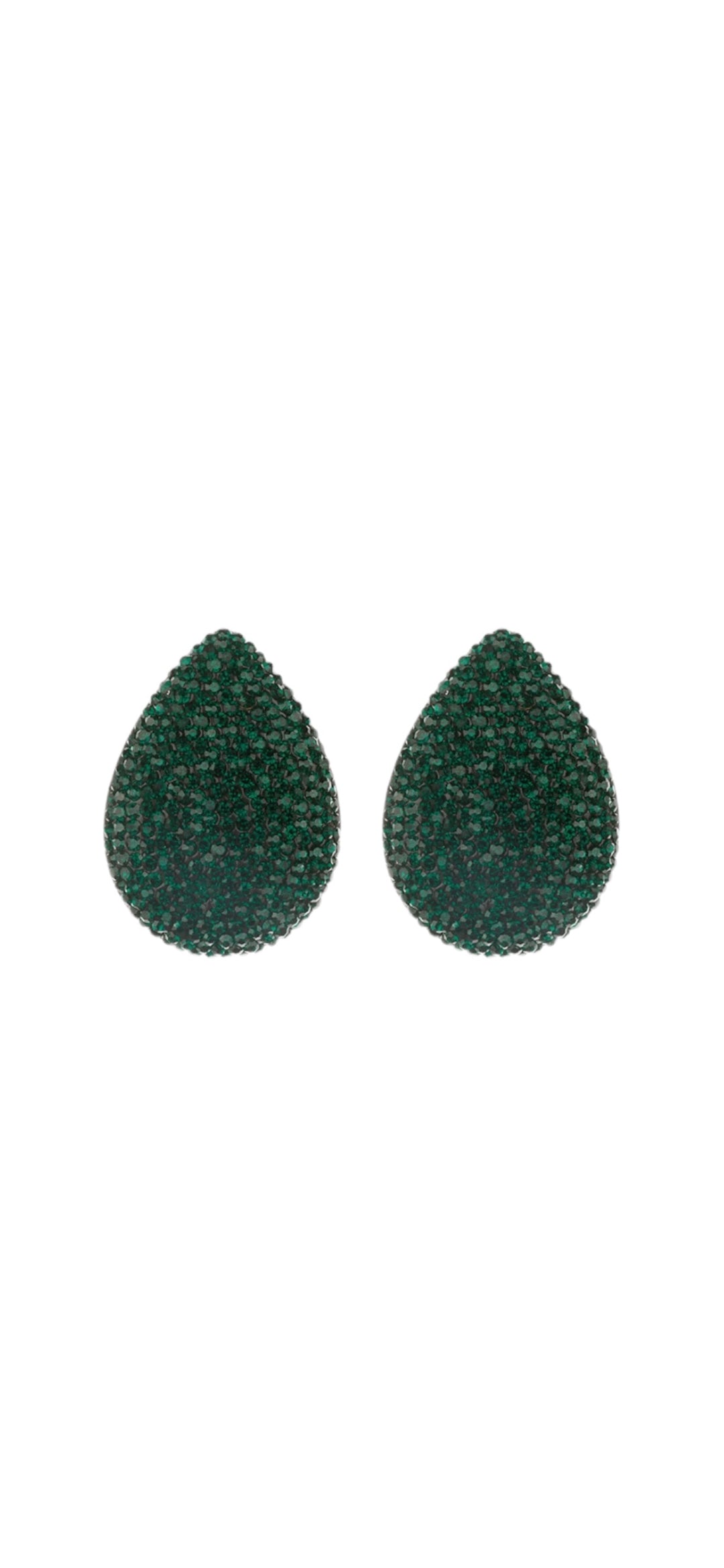 Orecchini Bling Verde Scuro Argento