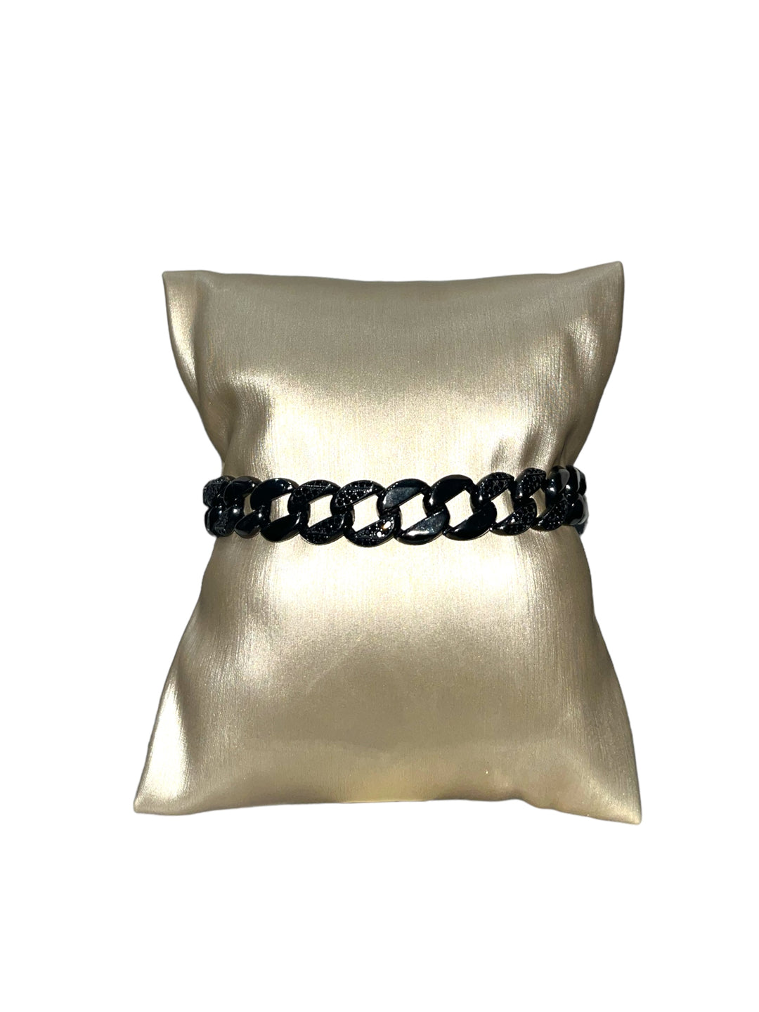 Bracciale Groumette Zirconato Nero Argento