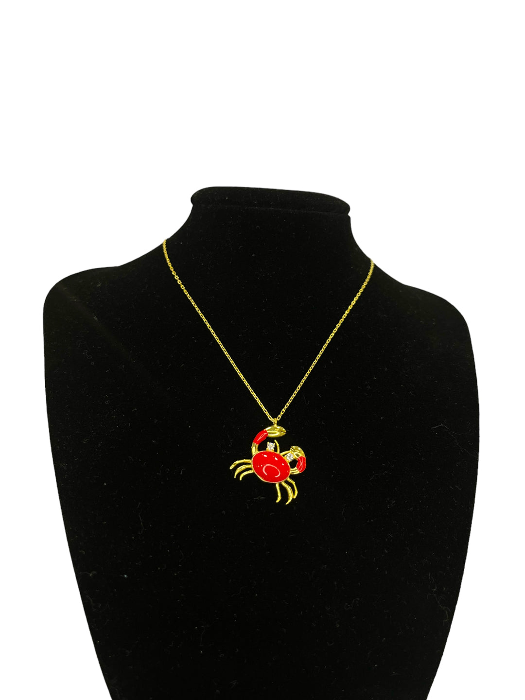 Collana Granchio Argento Rosso