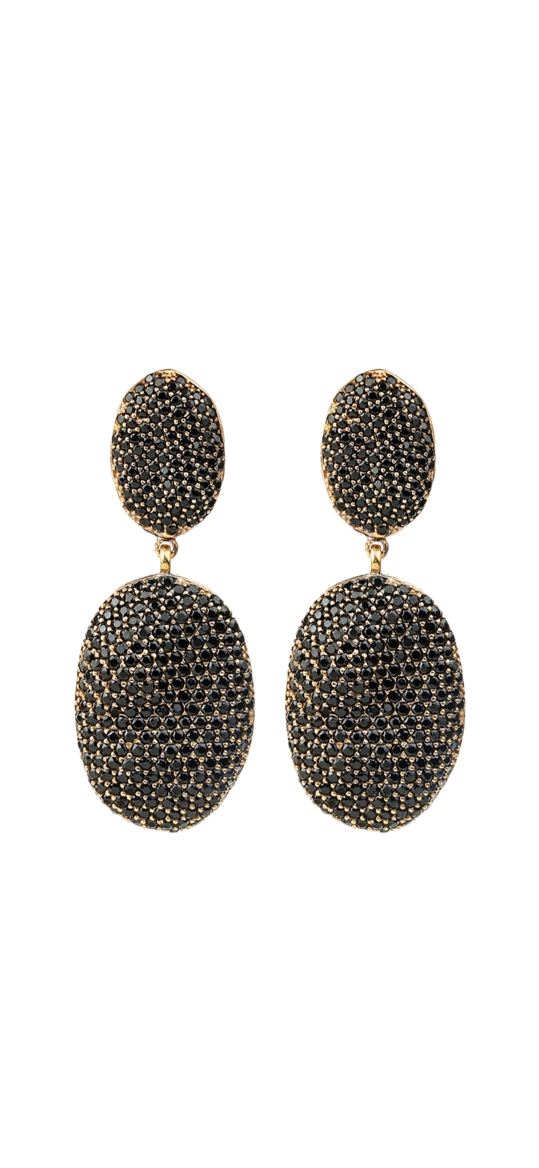 Orecchini Cocodrop Nero Argento