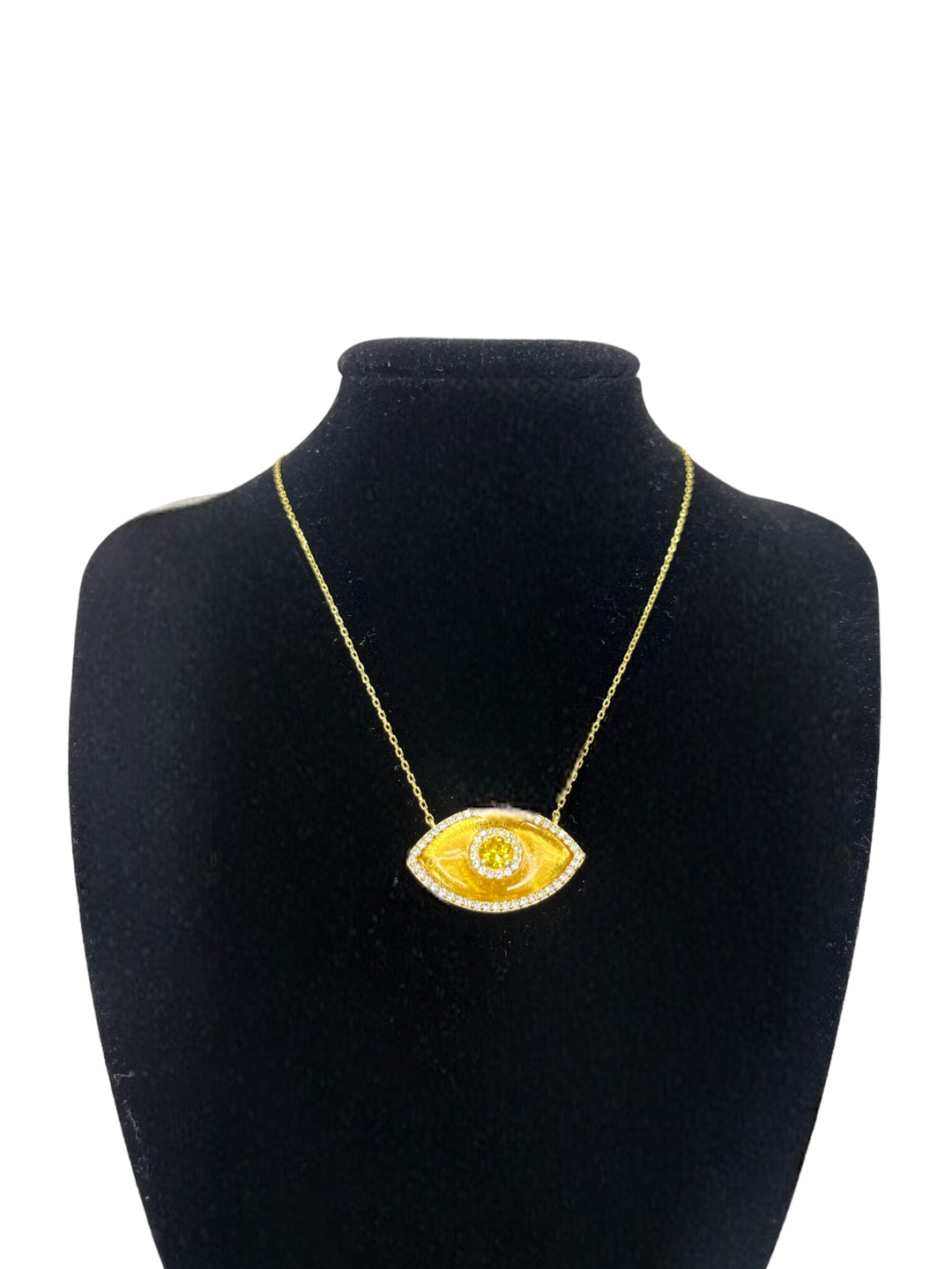 Collana Occhio Greco Argento Dorato