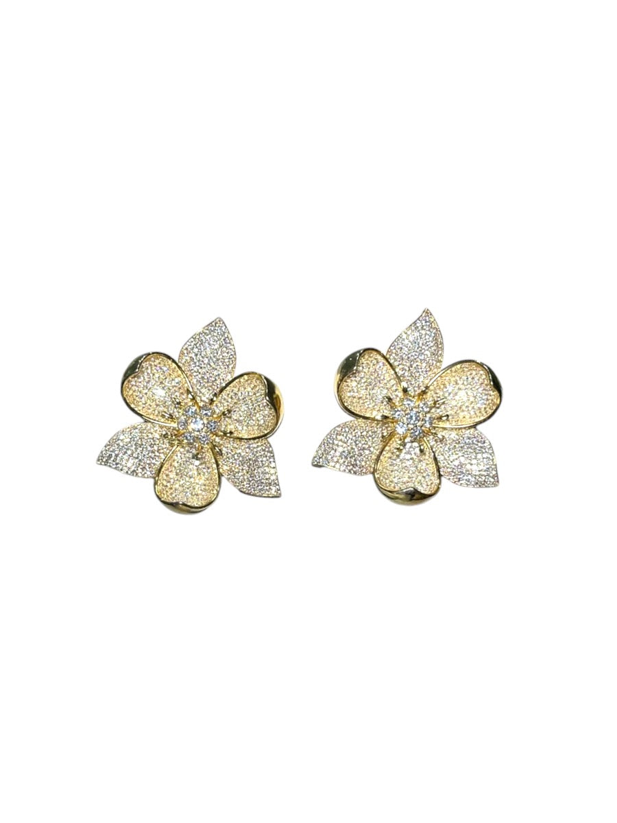 Orecchini Flowers Dorato Argento
