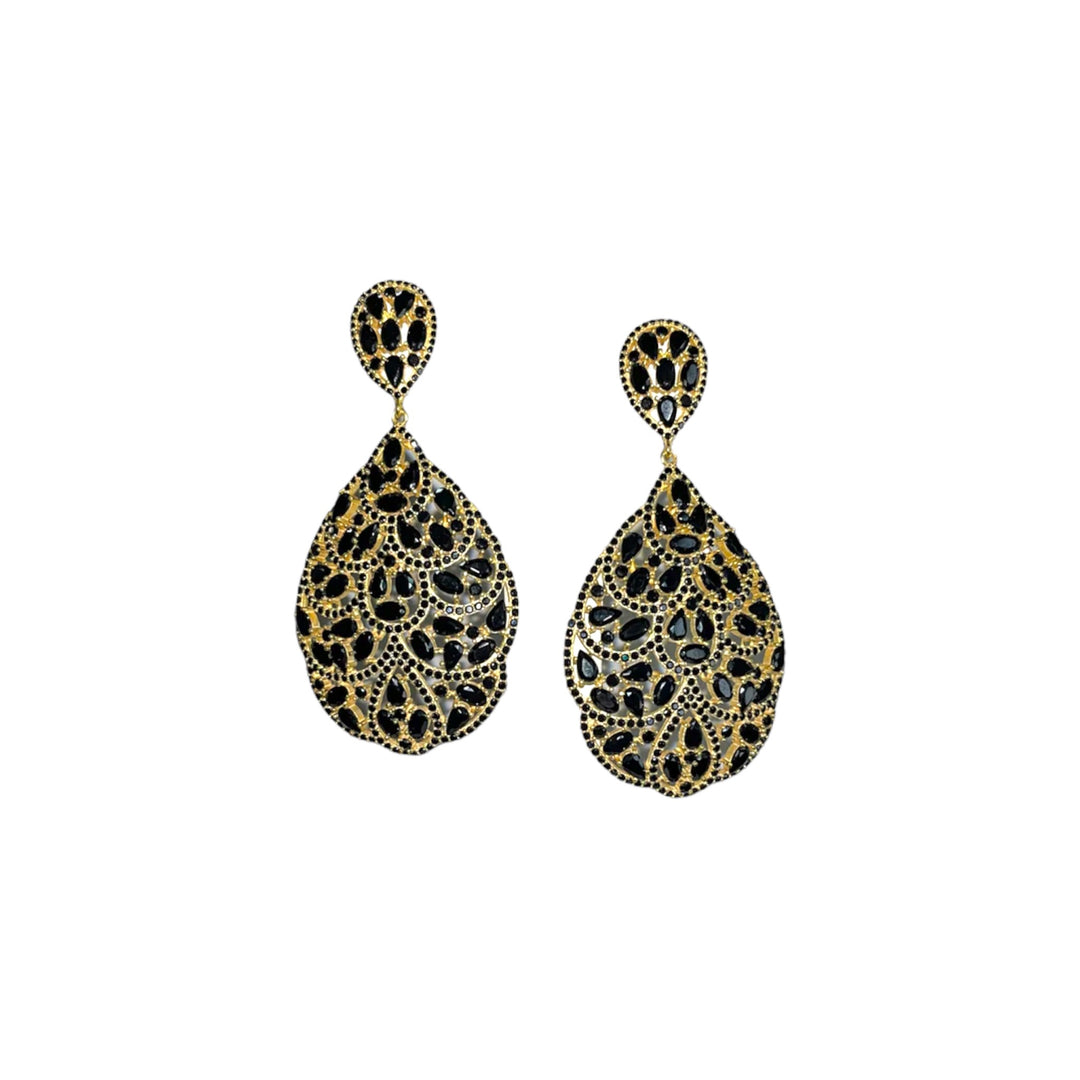 Orecchini Mandala Nero Argento