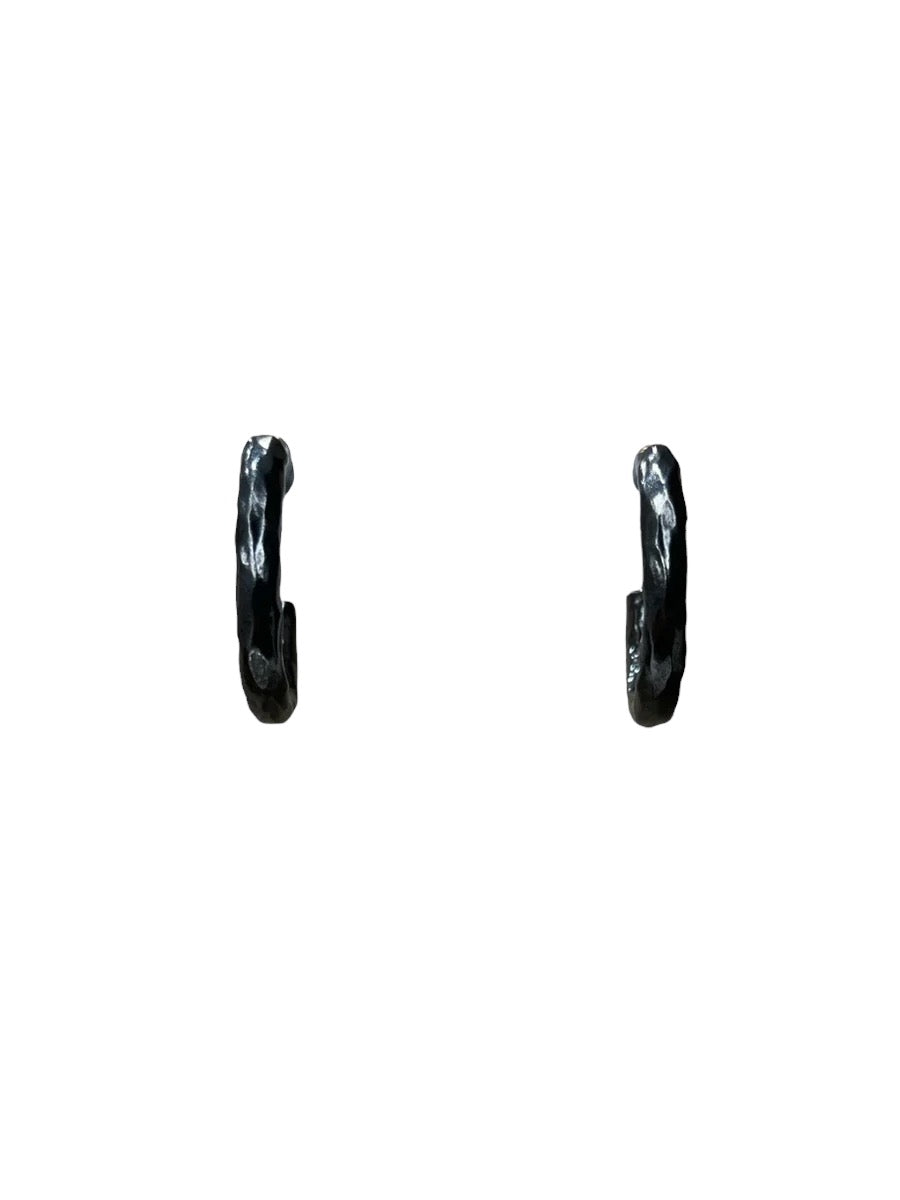 Orecchini Circle Nero Argento
