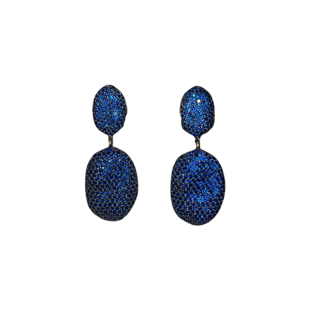 Orecchini Cocodrop Blu Argento