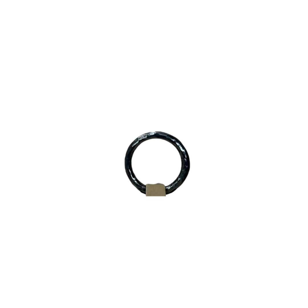 Anello Circle Sottile Nero Argento