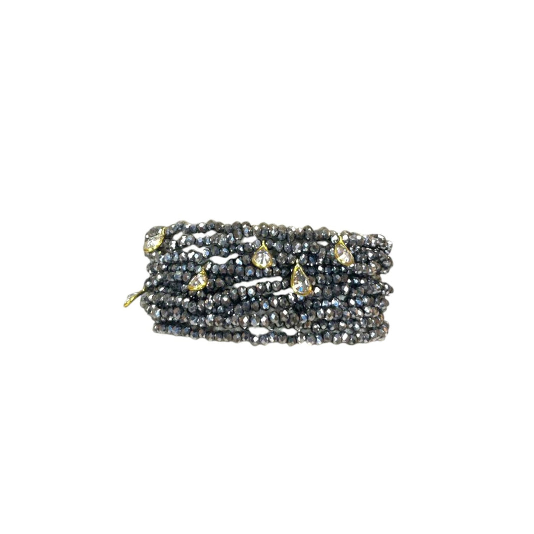Bracciale Multifilo Grigio Argento