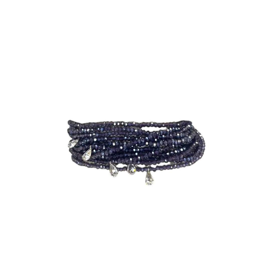 Bracciale Multifilo Viola Argento