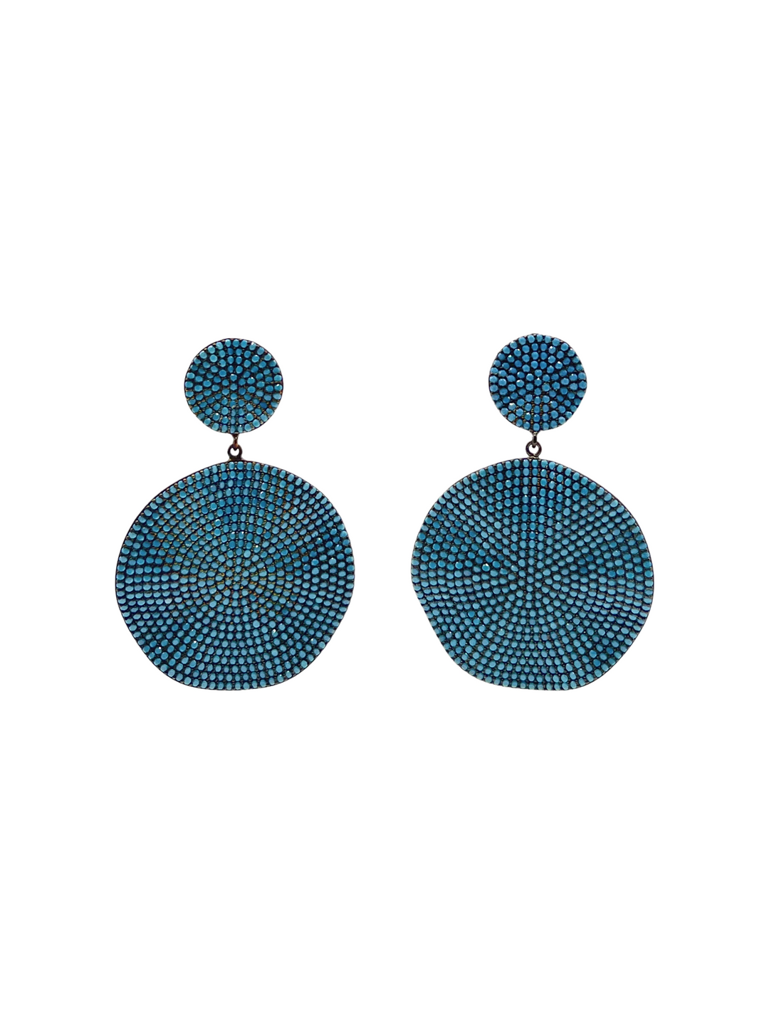 Orecchini Moon Turchese Argento