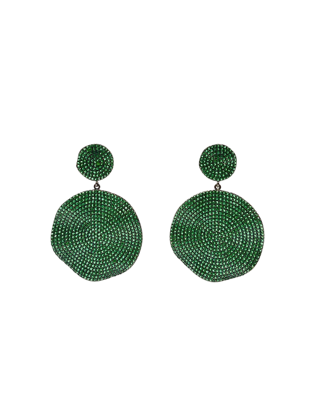 Orecchini Moon Verde Argento