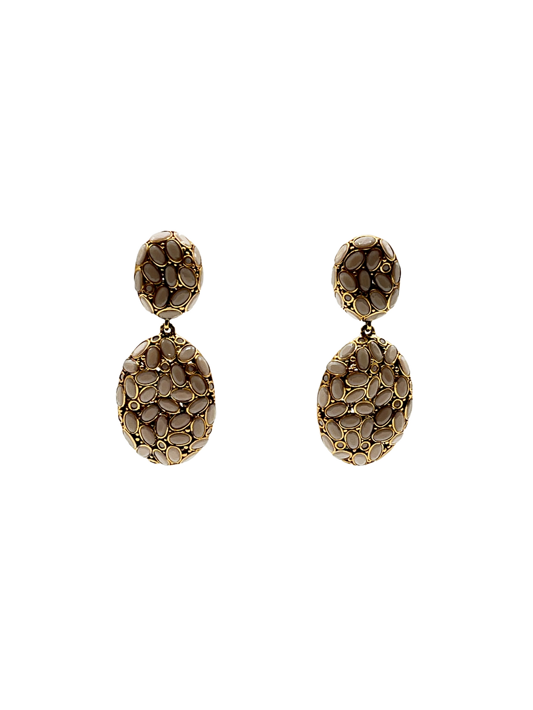 Orecchini Valencia Beige Argento
