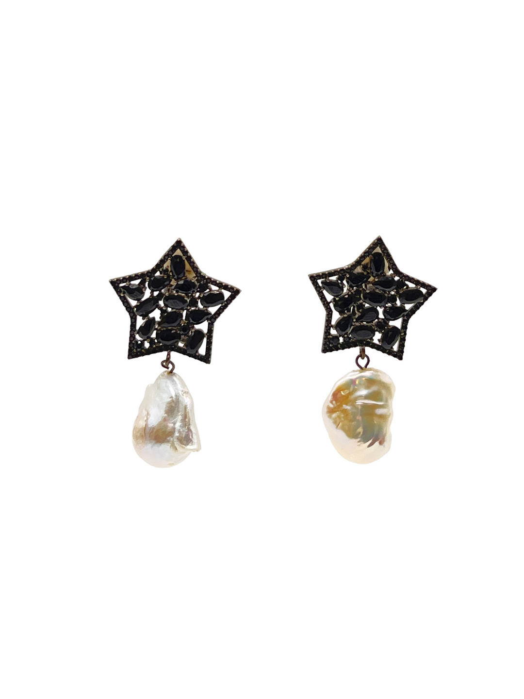 Orecchini Victoria Pearl Nera Argento